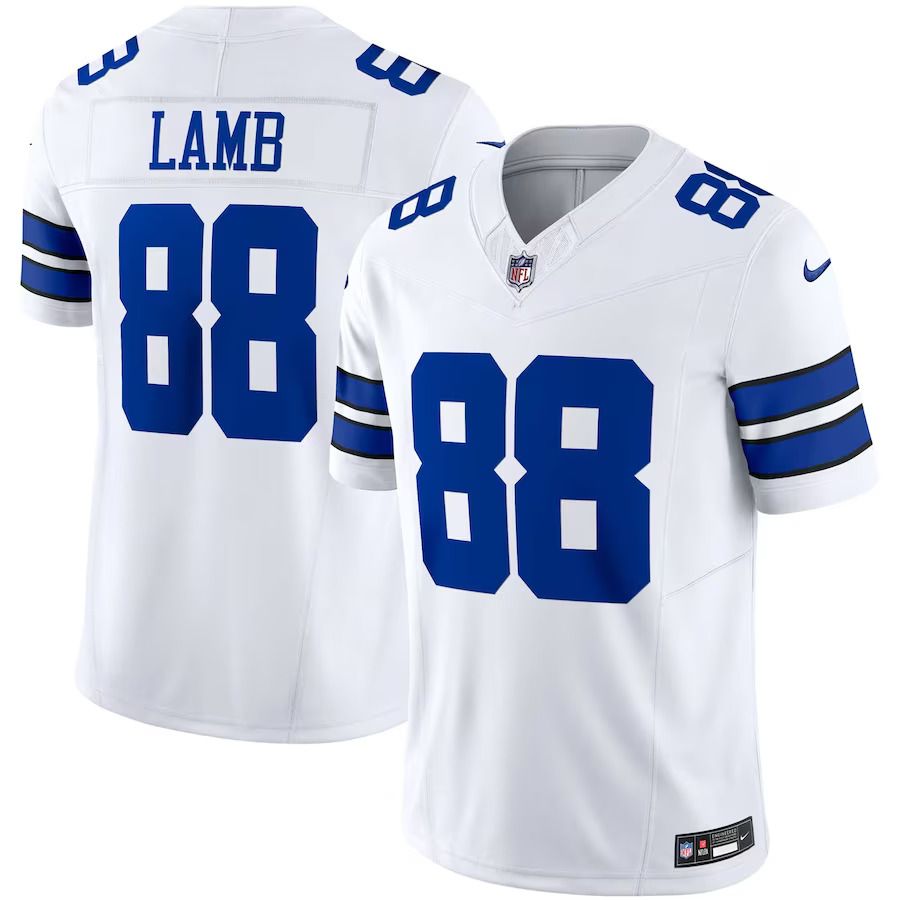 Men Dallas Cowboys 88 CeeDee Lamb Nike White Vapor F.U.S.E. Limited Jersey